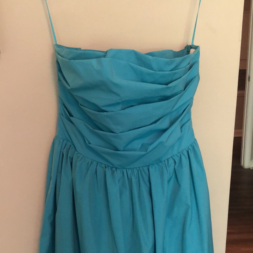 Amanda Uprichard Gaston Strapless Dress in Marina Blue Size Medium - Picture 5 of 11